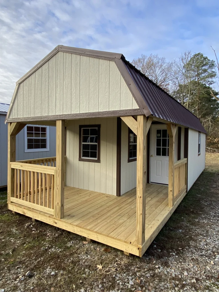 12X32 PREMIER LOFTED BARN CABIN, MONTICELLO LOT